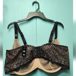 Torrid Curve Balconette Lace Straight Back Bra Size 48DD